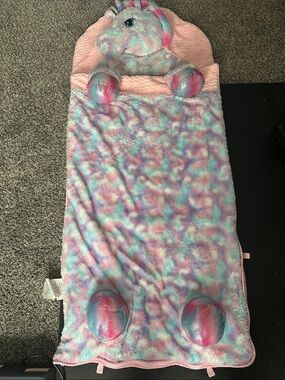 Kids Plush Unicorn Sleep Sack - Pastel Pink Blue Purple